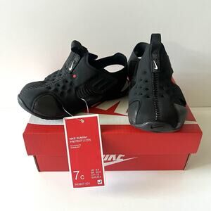 NWT Nike Sunray Protect 2 TD Toddler 7 c Swim Shoes Sandals Black 943827-001 Box